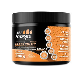 ALLHydrate, Elektrolity Senior Orange 300g, 50 porcji