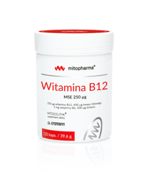 Mito-pharma Dr. Enzmann Witamina B12 MSE 250 mcg + kwas foliowy 120 kaps.