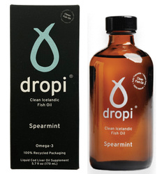 Dropi Spearmint Olej z wątroby dorsza 170 ml smak mięta