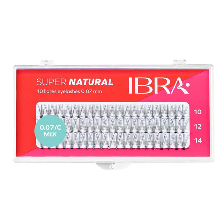 Kępki sztucznych rzęs Super Natural 10 D-0.07mm C Mix