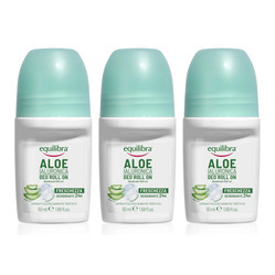 Zestaw: 3x Equilibra Aloesowy Dezodorant w kulce z kwasem hialuronowym 50ml