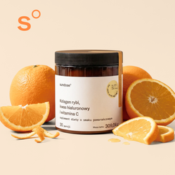 Sundose For Skin Anti-Aging na wsparcie prawidłowej produkcji kolagenu 309g smak pomarańcza