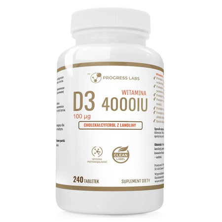 Progress Labs Witamina D3 4000IU 240 tabletek