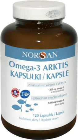 Norsan Omega-3 ARKTIS kwasy tłuszczowe omega-3 DHA 120 kaps.