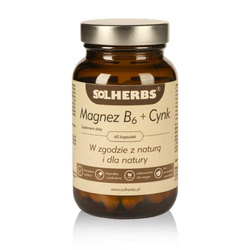 SOLHERBS Magnez B6 + Cynk 60 kaps.