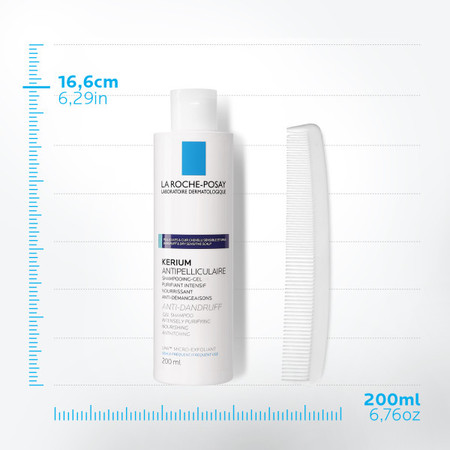 La Roche-Posay – Szampon przeciwłupieżowy, Łupież tłusty – 200 ml