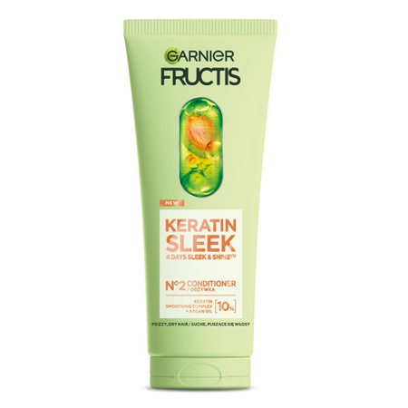 Fructis Keratin Sleek odżywka do włosów suchych i puszących się 200ml