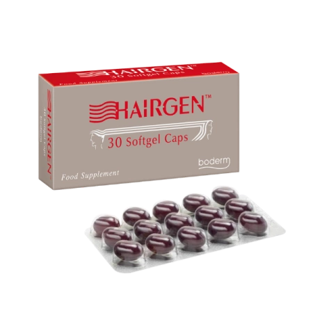 Boderm Hairgen wspiera problem z wypadaniem włosów 30 kaps.