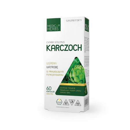 Medica Herbs Karczoch na wsparcie wątroby i układu pokarmowego 60 kaps.