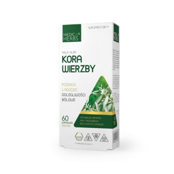 MEDICA HERBS Kora Wierzby 550mg wsparcie regeneracji organizmu 60 kaps.