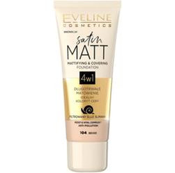 Eveline − Satin Matt Foundation, matujący podkład do twarzy 104 Beige − 30 ml