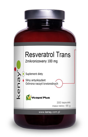 KENAY Resveratrol Trans zmikronizowany na wsparcie układu sercowo-naczyniowego i ochrony antyoksydacyjnej organizmu 300 kaps.