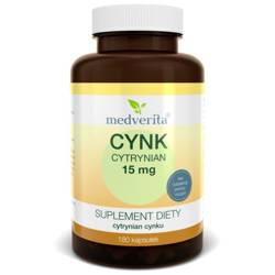Medverita Cynk cytrynian 15 mg 180 K