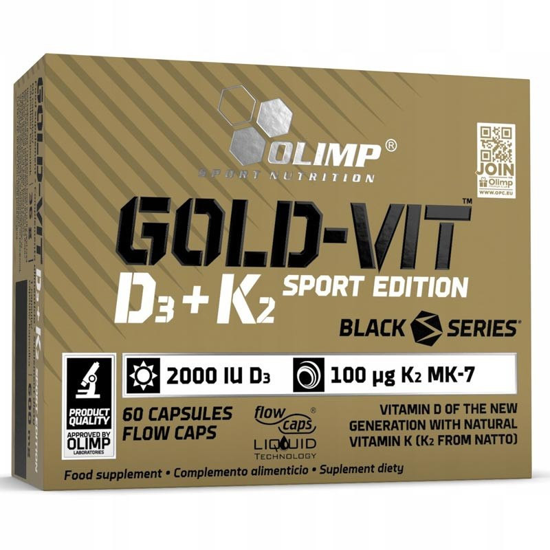 Витамины D3 и K2 Olimp Gold Vit D3 + K2 Sport Edition, 2000 МЕ, 60 капсул