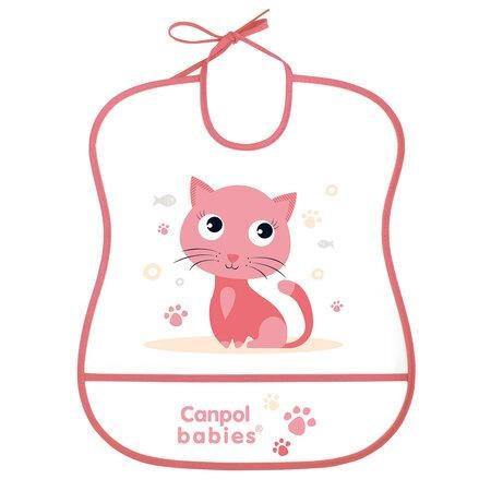 Canpol babies śliniak zmywalny miękki CUTE ANIMALS