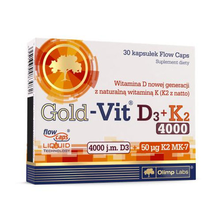 Olimp Labs Gold Vit D3+K2 4000, 30 kaps.