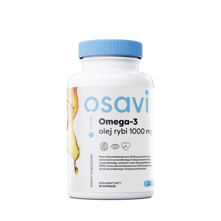 Osavi Omega-3 olej rybi 1000 mg, 60 kaps.
