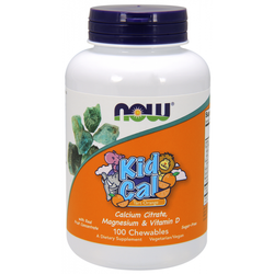 Now - Kid cal witaminy dla dzieci - 100 tab