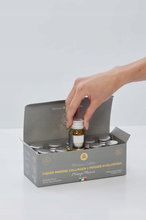 The Collagen Company Płynny Kollagen Morski z kwasem hialuronowym 5000 mg x 10 shotów o smaku Mango