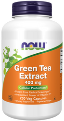 NOW FOODS Green Tea Extract - Zielona Herbata ekstrakt 400 mg (250 kaps.)