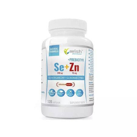 Wish Selen+Cynk 120 k z prebiotykiem