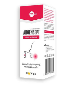 Argensept spray do gardła 20 ml