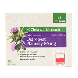 Ostropest plamisty na trawienie 30 tabletek