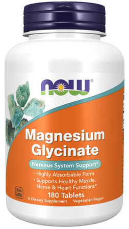NowFoods Magnez Magnesium Glycinate 180 tabl.