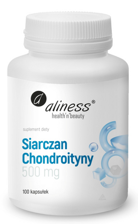 Aliness Siarczan Chondroityny 500g na wsparcie funkcjonowania stawów 100 kaps.