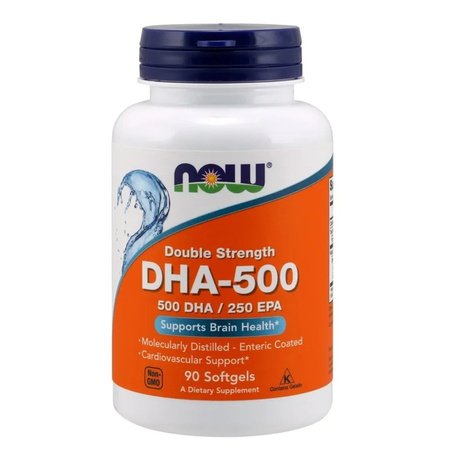 DHA - 500 DHA 250 EPA Kwas dokozaheksaenowy 500 mg (90 kaps.)