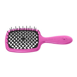 Small Superbrush mała szczotka do rozczesywania włosów Fuksjowo-Czarna