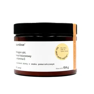 Sundose FOR SKIN ANTI-AGING Kolagen rybi smak Pomarańczowy 154g