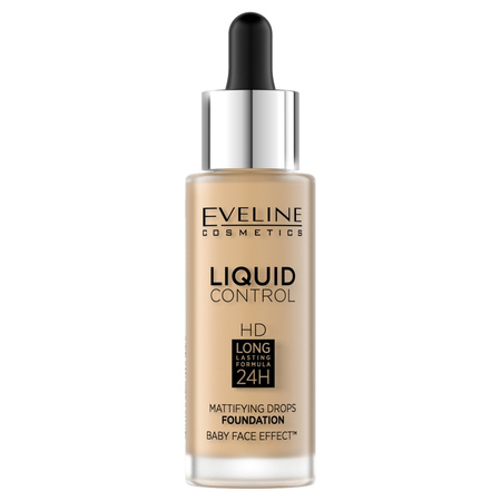 Eveline Liquid Control HD Podkład do twarzy z dropperem nr 016 vanilla beige 32ml
