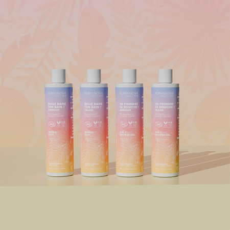 Alphanova Kids Bio, Żel 3 w 1 do ciała i włosów, Truskawka, 250 ml