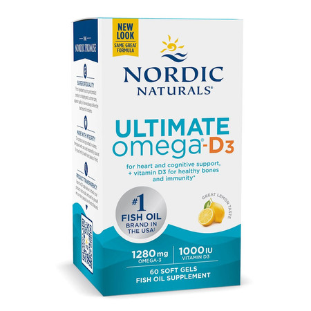 Nordic Naturals Ultimate Omega-D3 kwasy tłuszczowe EPA i DHA 60 kaps.