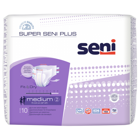 Seni pieluchomajtki Super Seni Plus M 10 sztuk