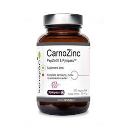 KENAY CarnoZinc PepZinGI® & Pylopass™ na wsparcie układu pokarmowego i ochrony antyoksydacyjnej organizmu 60 kaps.