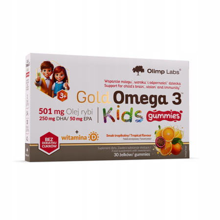 Olimp Labs Gold Omega 3 Kids Gummies 30 tabl. (żelki) smak tropikalny