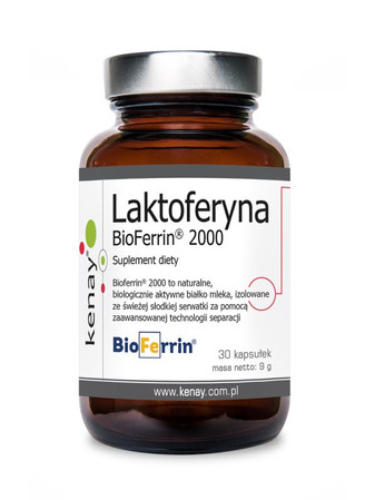 KENAY Laktoferyna BioFerrin® 2000 na wsparcie odporności i naturalnych mechanizmów obronnych organizmu 30 kaps.