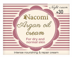 Nacomi - Krem na noc arganowy z kwasem hialuronowym 30+ - 50 ml
