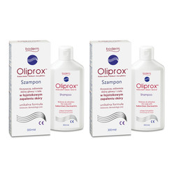 Zestaw: 2x Oliprox Szampon przeciwłupieżowy na łojotokowe zapalenie skóry 300 ml