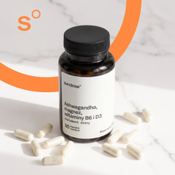 Sundose Ashwagandha, magnez, witaminy B6 i D3 na wsparcie układu nerwowego 90 kaps.