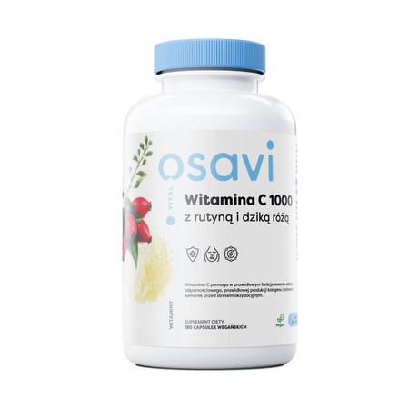 Witamina C 500 mg z rutyną i dziką różą (180 kaps.)