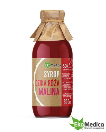 Ekamedica Syrop Dzika Róża Malina 300 ml