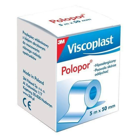 Viscoplast Polopor 5 m x 5 cm przylepiec włókninowy 1 rolka