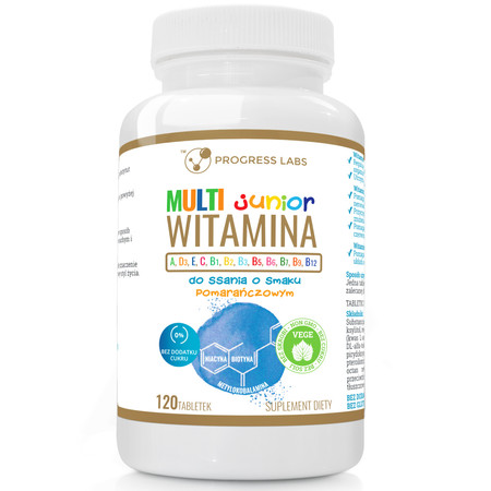 Progress Labs Multi Witamina Junior Do Ssania 120 Tabl.