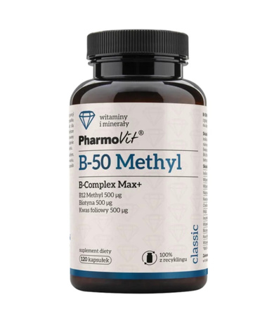 Pharmovit B-50 methyl B-Complex Max+ 120 kapsułek
