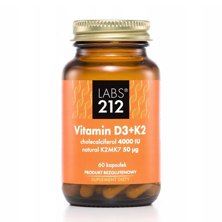 LABS212 Vitamin D 4000 + K2MK7 50 uq - 60 kaps.
