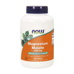 Now Foods Magnesium Malate Jabłczan Magnezu 1000 mg - 180 tabl.