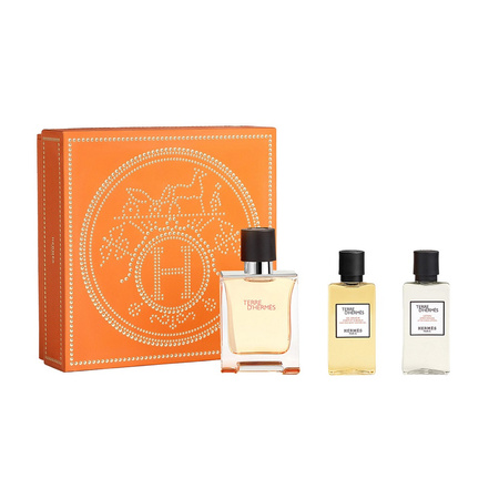 Terre D'Hermes zestaw woda toaletowa spray 50ml + żel pod prysznic 40ml + balsam po goleniu 40ml